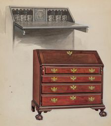 Desk, 1935/1942. Creator: Aaron Dermansky