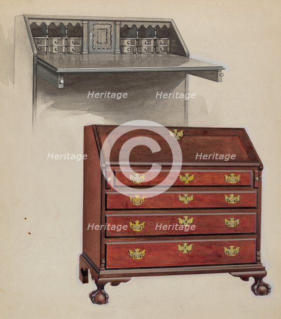 Desk, 1935/1942. Creator: Aaron Dermansky.