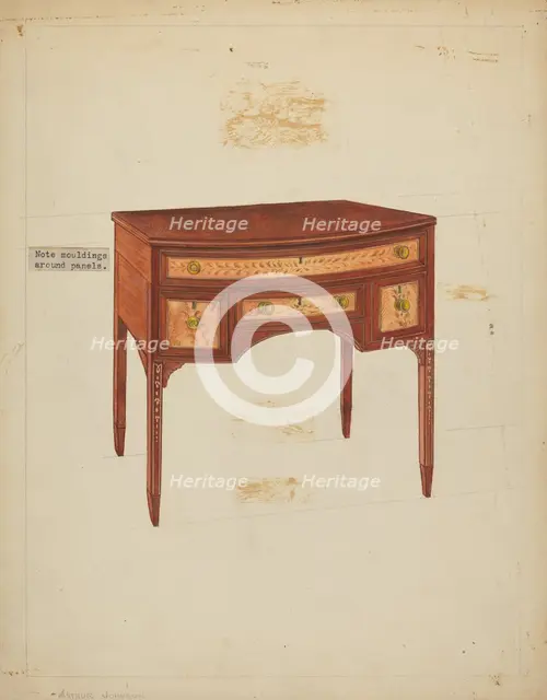 Desk, 1935/1942. Creator: Arthur Johnson.