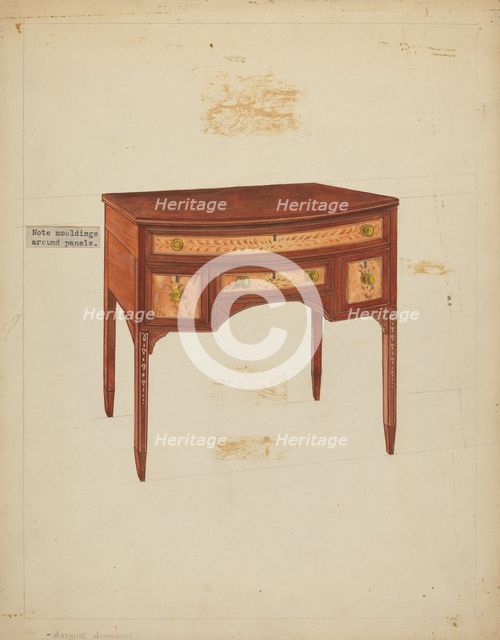 Desk, 1935/1942. Creator: Arthur Johnson.