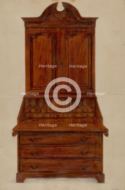 Desk, 1935/1942. Creator: Franklin C. Moyan.