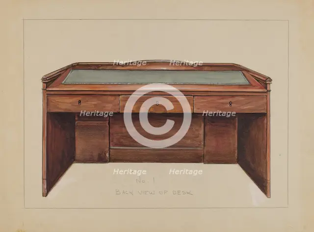 Desk, 1935/1942. Creator: Lawrence Phillips.