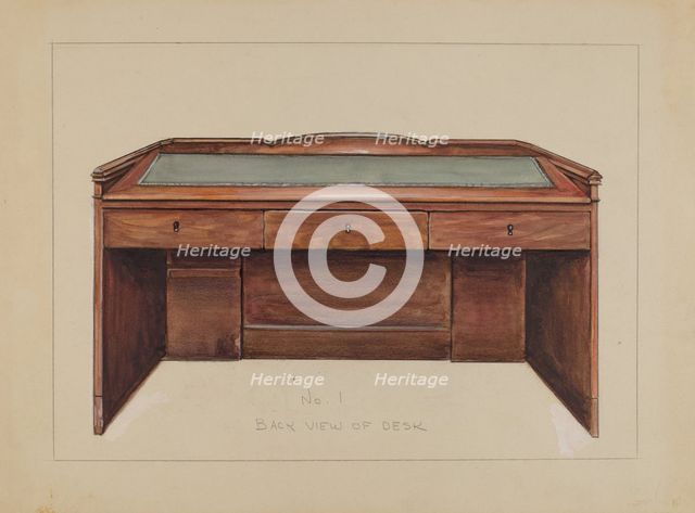 Desk, 1935/1942. Creator: Lawrence Phillips.