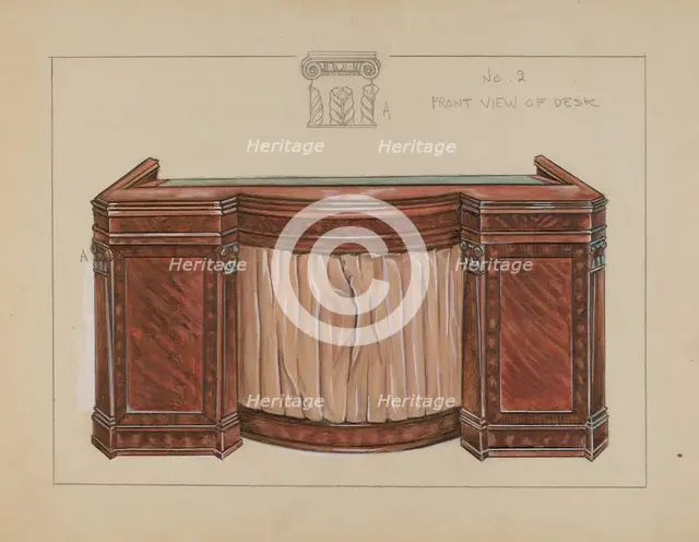 Desk, 1935/1942. Creator: Lawrence Phillips.