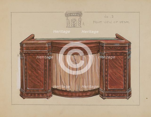 Desk, 1935/1942. Creator: Lawrence Phillips.