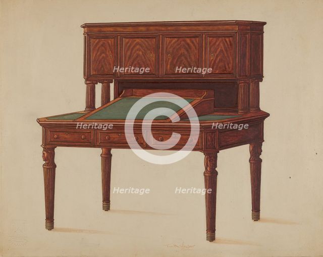 Desk, 1935/1942. Creator: Frank Wenger.