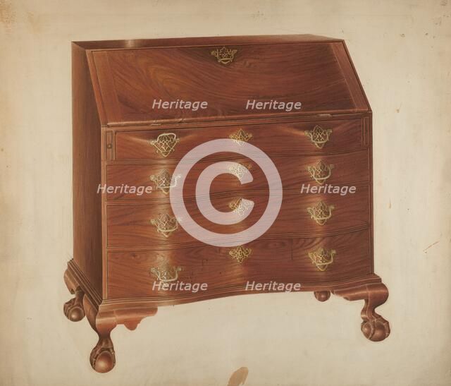 Desk, 1935/1942. Creator: Isadore Goldberg.