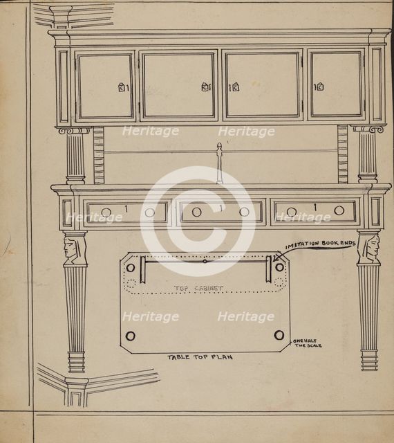 Desk, 1936. Creator: Frank Wenger.