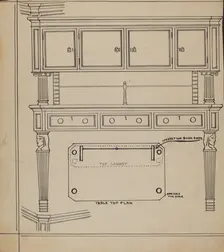 Desk, 1936. Creator: Frank Wenger