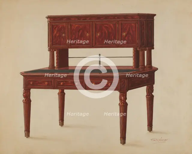 Desk, 1936. Creator: Frank Wenger.