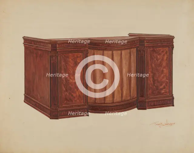 Desk, 1936. Creator: Frank Wenger.