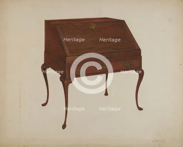 Desk, 1938. Creator: Arsen Maralian.