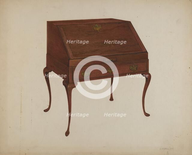 Desk, 1938. Creator: Arsen Maralian.