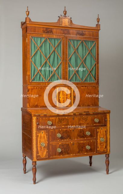 Desk and Bookcase, 1800/15. Creator: Unknown.
