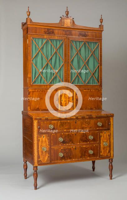 Desk and Bookcase, 1800/15. Creator: Unknown.