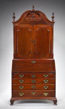 Desk and Bookcase, c. 1780-95. Creator: John Townsend (American, 1732-1809), attributed to