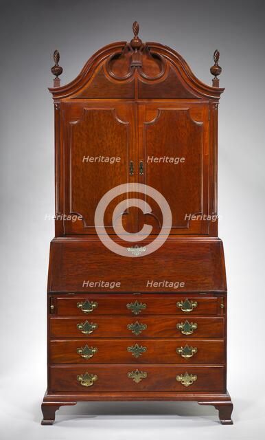 Desk and Bookcase, c. 1780-95. Creator: John Townsend (American, 1732-1809), attributed to.
