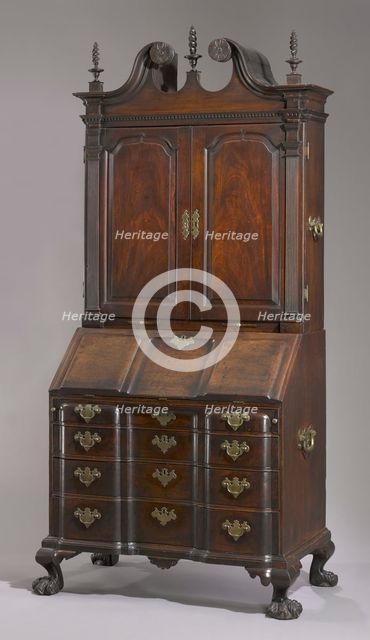 Desk And Bookcase, c1770. Creator: Unknown.