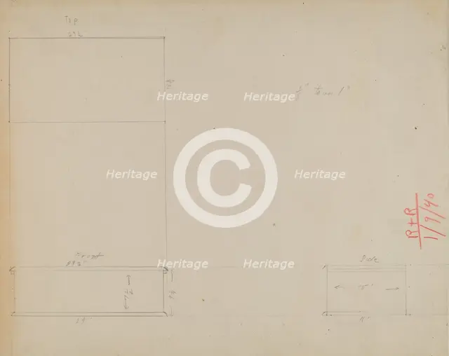 Desk Box, c. 1937. Creator: Joseph Rothenberg.