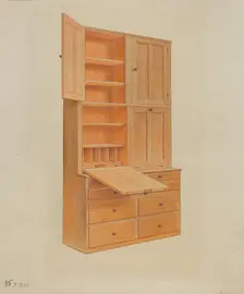 Desk, c. 1936. Creator: Alfred H. Smith
