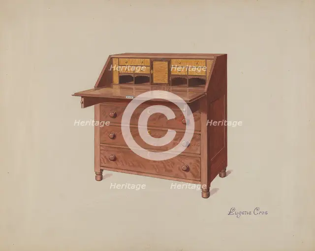 Desk, c. 1936. Creator: Eugene Croe.