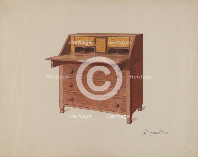 Desk, c. 1936. Creator: Eugene Croe.