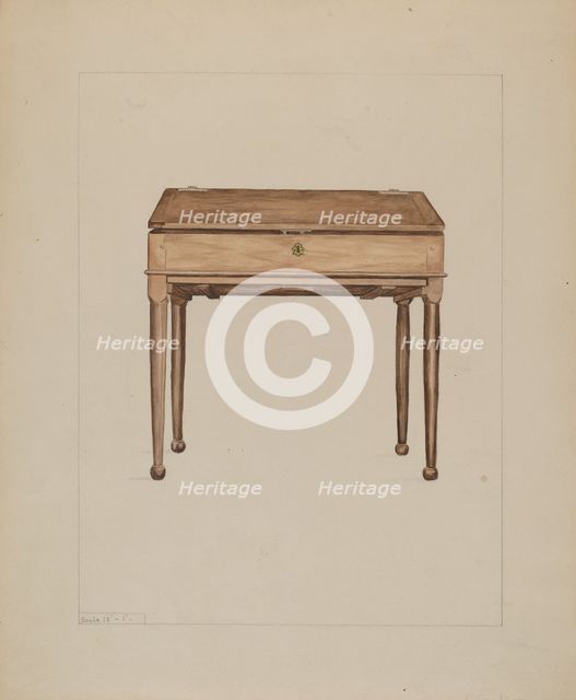 Desk, c. 1936. Creator: Frederick Jackson.