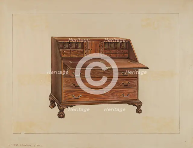 Desk, c. 1936. Creator: Isadore Goldberg.