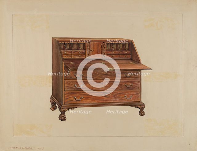Desk, c. 1936. Creator: Isadore Goldberg.