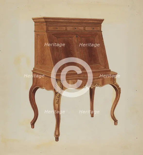 Desk, c. 1936. Creator: Rex F Bush.