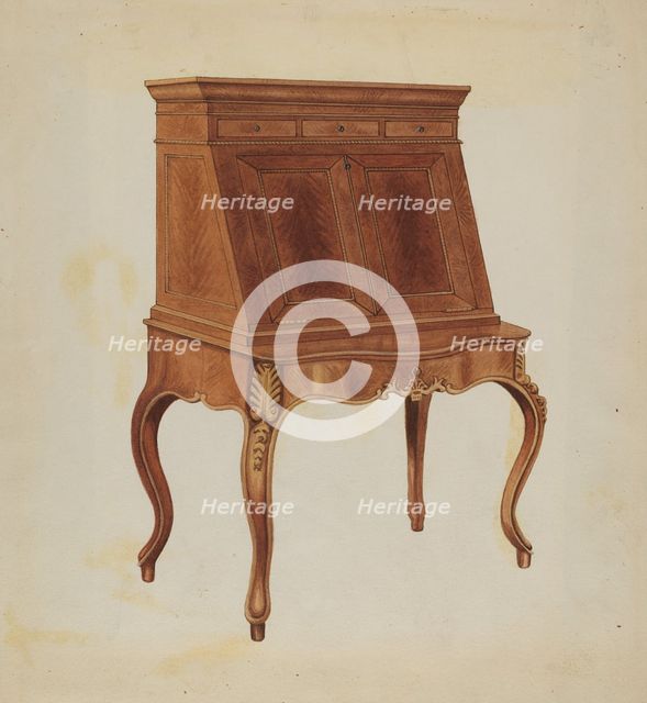 Desk, c. 1936. Creator: Rex F Bush.
