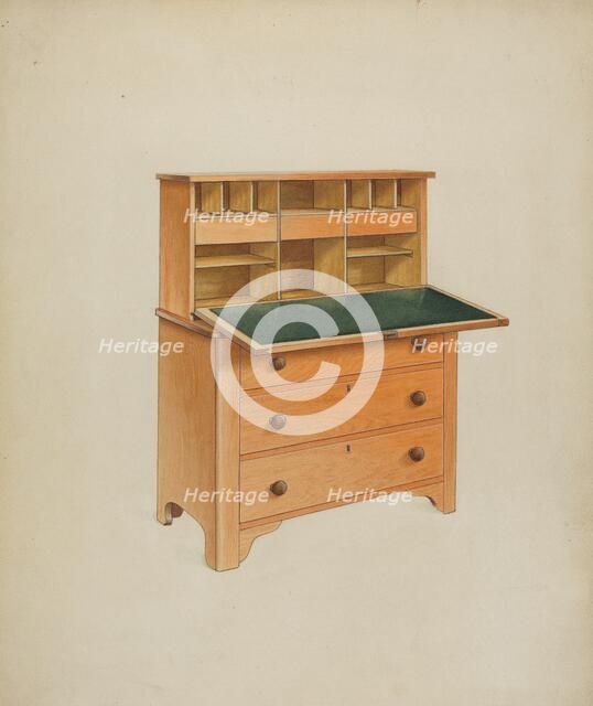 Desk, c. 1937. Creator: Winslow Rich.