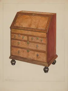 Desk, c. 1937. Creator: Charles Squires