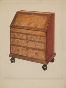 Desk, c. 1937. Creator: Charles Squires