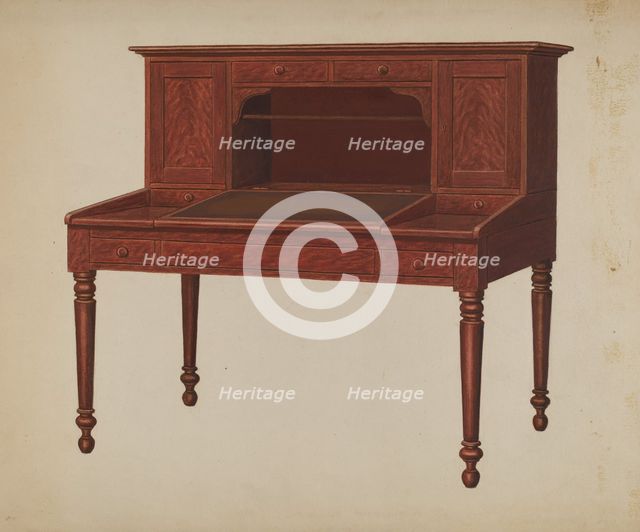 Desk, c. 1937. Creator: Frank Wenger.