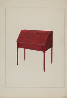 Desk, c. 1937. Creator: George Fairbanks