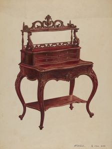 Desk, c. 1937. Creator: Paul Ward