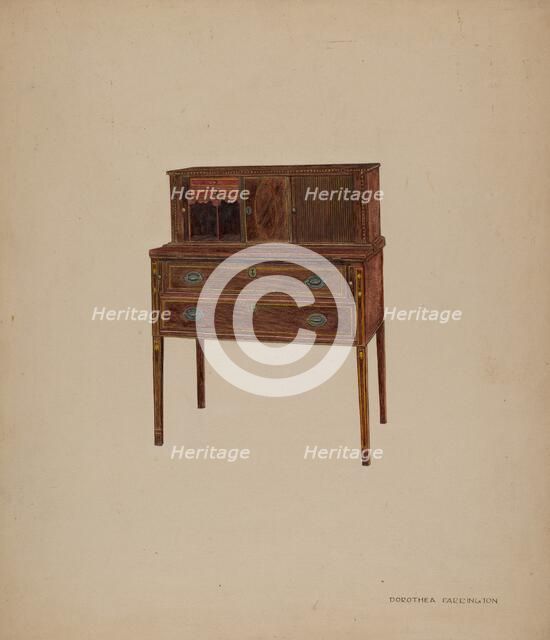 Desk, c. 1938. Creator: Dorothea A. Farrington.