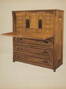 Desk, c. 1938. Creator: Einar Heiberg