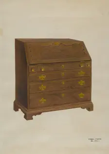 Desk, c. 1938. Creator: Samuel Fineman