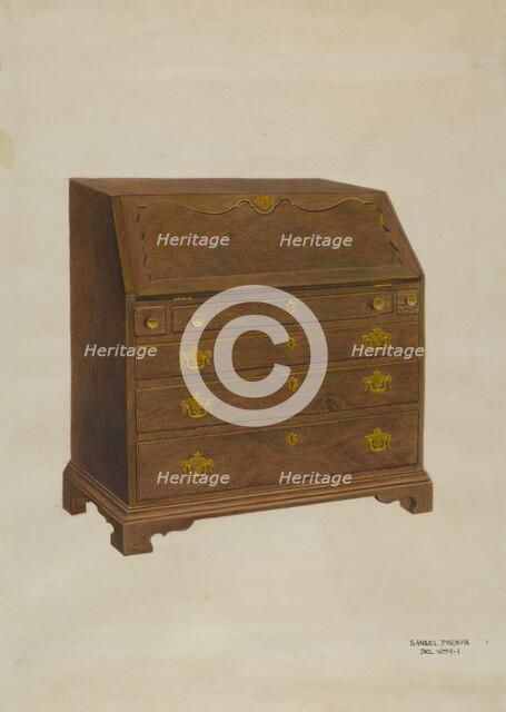 Desk, c. 1938. Creator: Samuel Fineman.