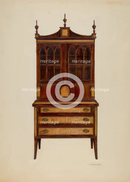 Desk, c. 1939. Creator: Charles Bowman.