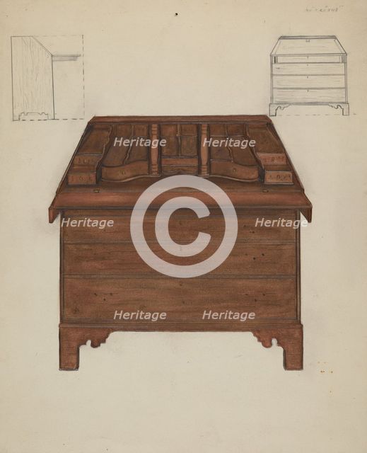 Desk, c. 1940. Creator: Edna C. Rex.