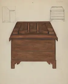 Desk, c. 1940. Creator: Edna C. Rex