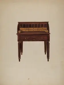 Desk, c. 1940. Creator: Marie Alain