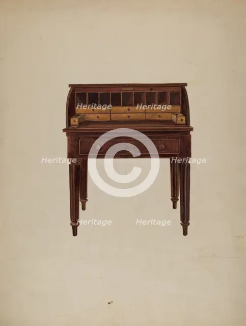 Desk, c. 1940. Creator: Marie Alain.