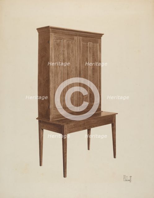 Desk, c. 1940. Creator: Peter C. Ustinoff.