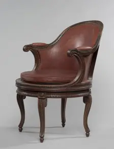 Desk Chair with Swivel Mechanism, c. 1780. Creator: Unknown