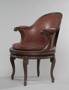 Desk Chair with Swivel Mechanism, c. 1780. Creator: Unknown