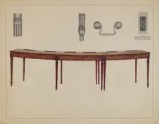 Desk (in two sections) Used by Members of Congress, 1936. Creator: Rollington Campbell